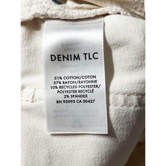 Nik+Zoe Women’s Mid-Rise Straight Ivory Jeans Sz‎ 29 Stretchy Comfy - Picture 13 of 14